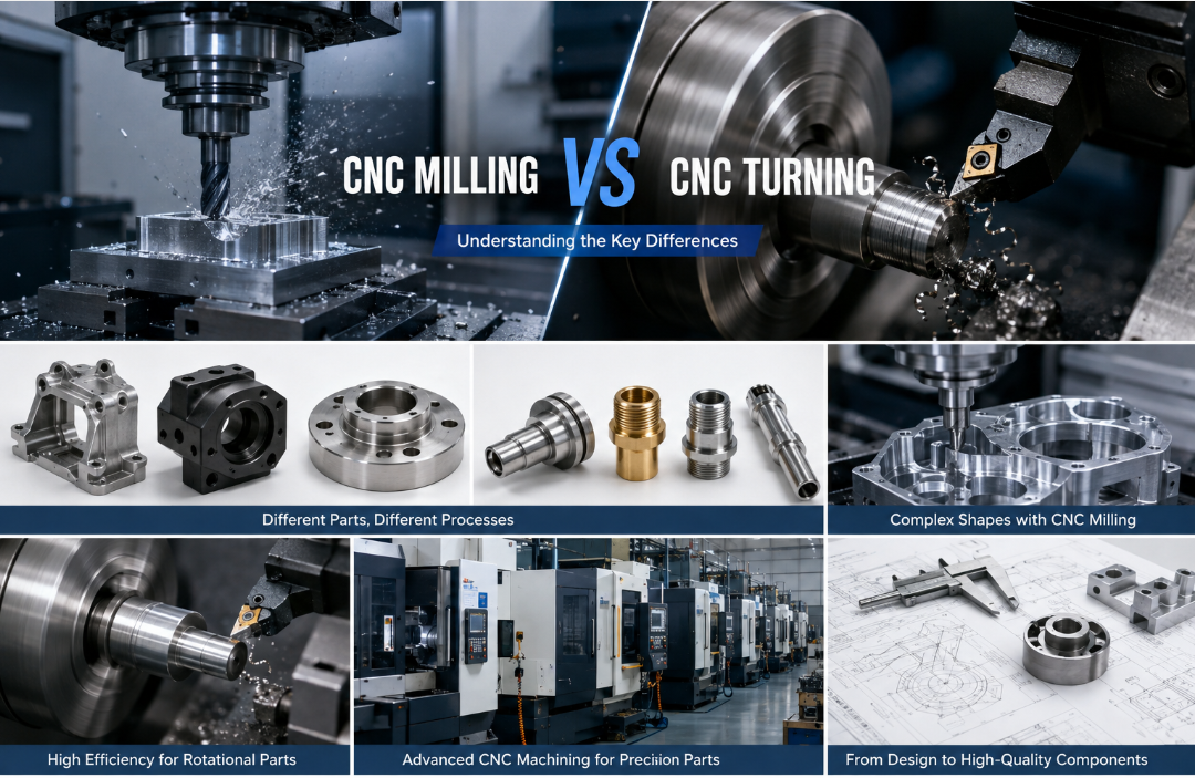 ¿Cuáles son las diferencias entre fresado CNC y torneado CNC?
