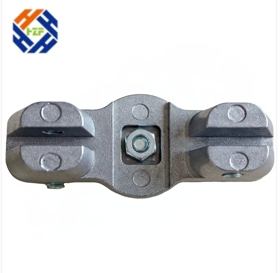 Abrazadera de tubo con bisagras bidireccionalmente ajustable de aluminio